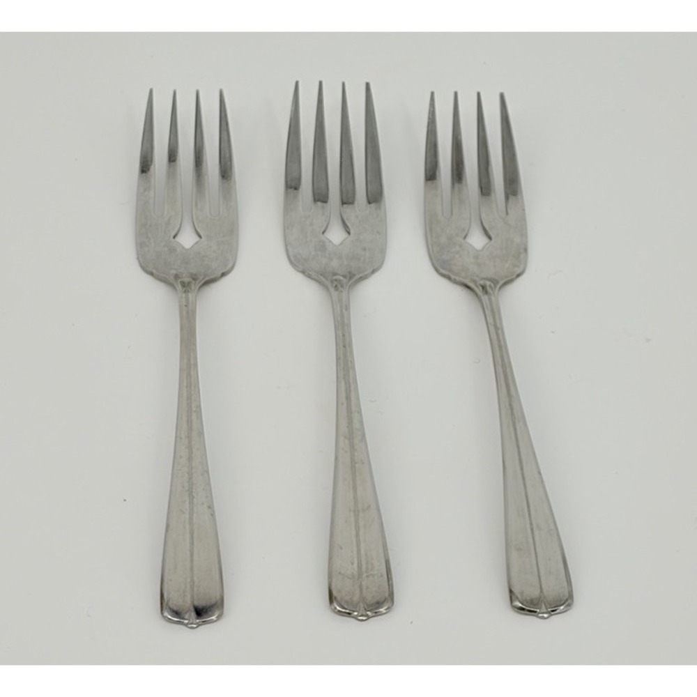 Oneida USA Gala Impulse Salad Dessert Forks Set of 3 Flatware Stainless Steel